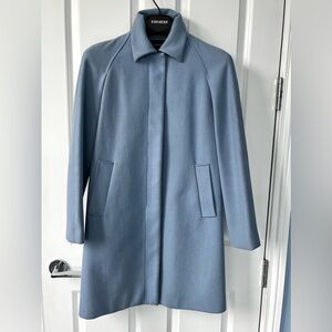 Powder blue Wool Overcoat